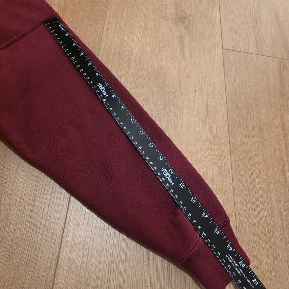 VTG Lands End Polo Collar Sweatshirt Womens M 10-12 Burgundy Made in USA Preppy - Picture 10 of 11
